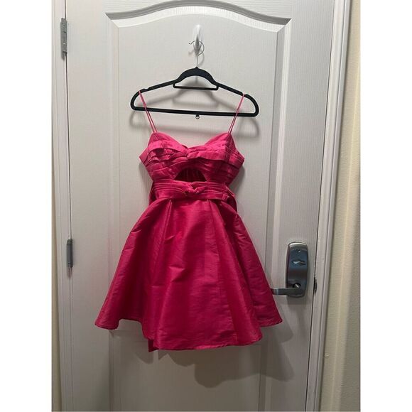 Helen O'Connor Voluminous Nova Cut Out Mini Party Pink Dress Prom Sz 4 NWT$599 - Picture 5 of 7